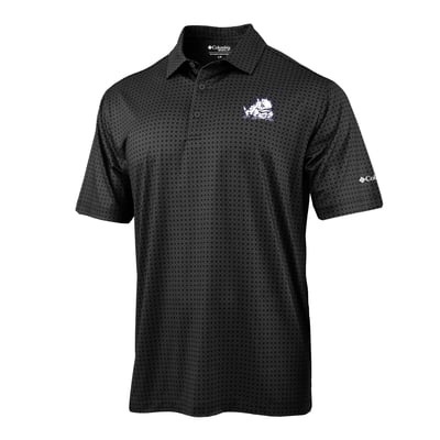  TCU Horned Frogs Columbia Highland Drift Polo - Black