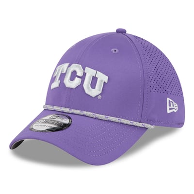  TCU Horned Frogs New Era Performance Rope 39THIRTY Stretch Hat - Purple