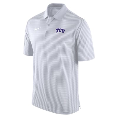 TCU Horned Frogs Nike Dri-FIT Tour Stripe Polo - White