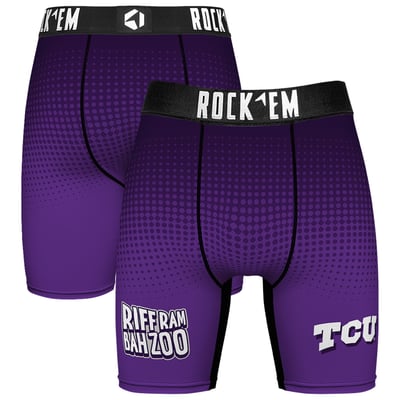 TCU Horned Frogs Rock Em Slogan Boxer Briefs - Purple