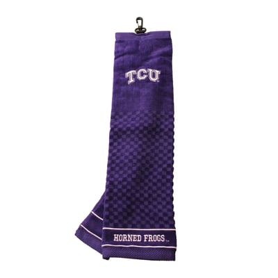 TCU Horned Frogs 16" X 22" Tri-Fold Embroidered Scrubber Golf Towel