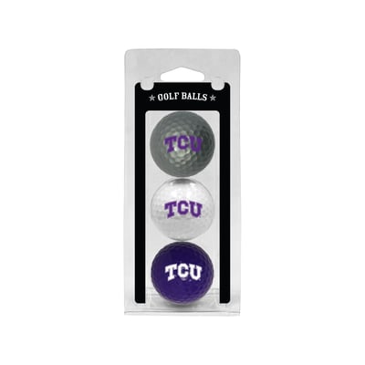 TCU Horned Frogs 3-Pack Multi-Colored Team Golf Ball Set