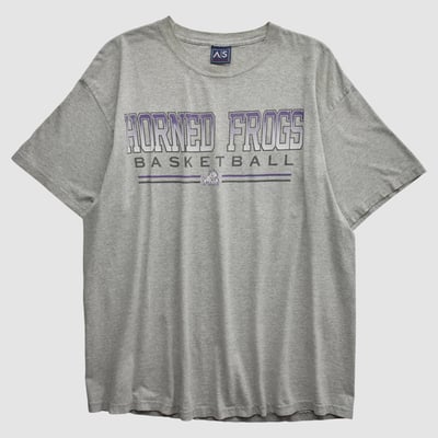 TCU Horned Frogs AS Sports 2000s T-shirt - Heather Gray - L by Fanatics Real Vintage