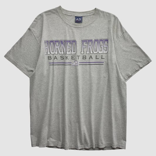 TCU Horned Frogs AS Sports 2000s T-shirt - Heather Gray - L by Fanatics Real Vintage