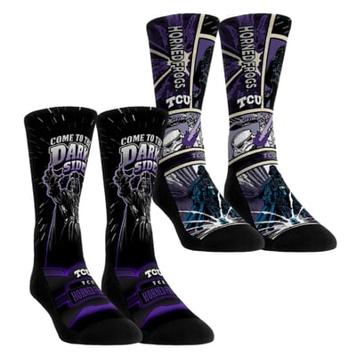  TCU Horned Frogs Rock Em Unisex Star Wars Empire Two-Pack Crew Socks Set - Purple