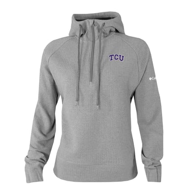 TCU Horned Frogs Columbia Women's Swingcraft Fleece Hoodie - Gray