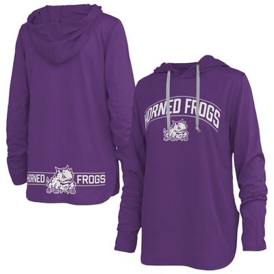TCU Horned Frogs Pressbox Women's Allie Long Sleeve Hooded T-Shirt - Purple
