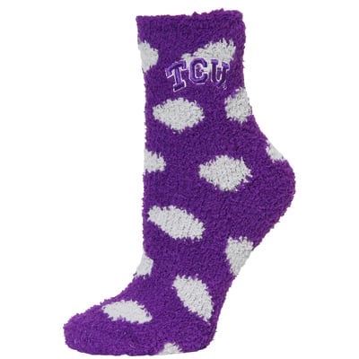 TCU Horned Frogs ZooZatz Women's Plush Dot Socks