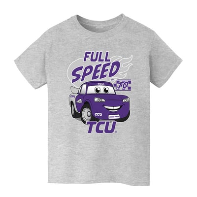  TCU Horned Frogs Vive La Fete Youth Full Speed T-Shirt - Gray