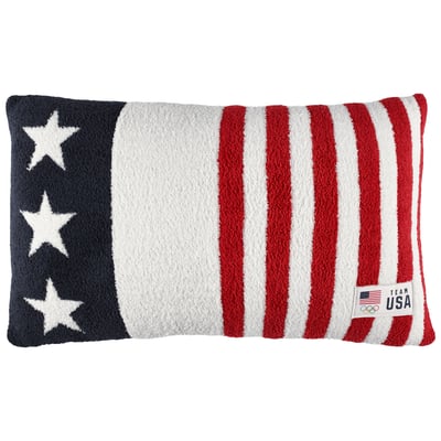 Team USA Barefoot Dreams CozyChic Stars and Stripes Pillow