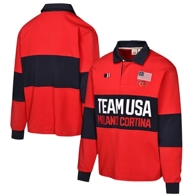  Team USA Outerstuff Milano Cortina 2026 Winter Olympics Long Sleeve Rugby T-Shirt - Red