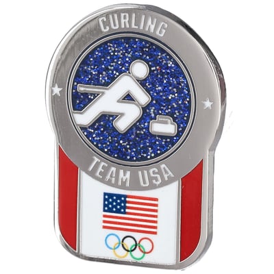 Team USA Pictogram Curling Lapel Pin