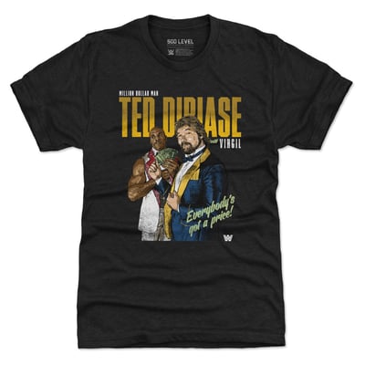 Ted DiBiase & Virgil 500 Level Retro Premium Tri-Blend T-Shirt - Black