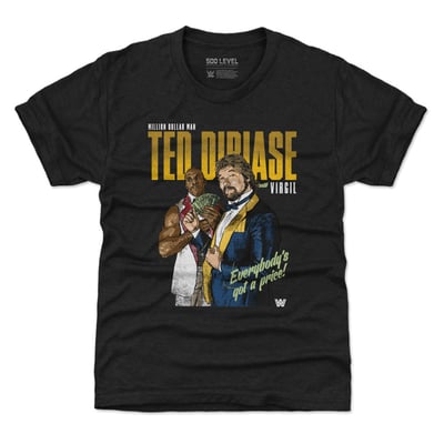 Ted DiBiase & Virgil 500 Level Youth Retro T-Shirt - Black