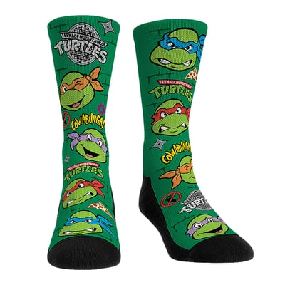  Teenage Mutant Ninja Turtles Rock Em Unisex All Over Icons Crew Socks