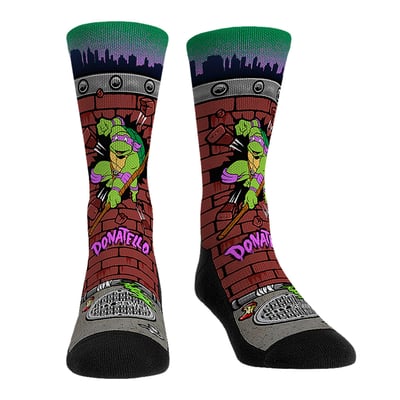  Teenage Mutant Ninja Turtles Rock Em Unisex Donatello Breakout Crew Socks