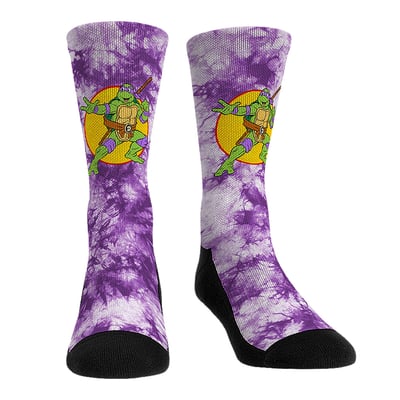  Teenage Mutant Ninja Turtles Rock Em Unisex Donatello Tie-Dye Crew Socks