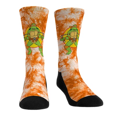  Teenage Mutant Ninja Turtles Rock Em Unisex Michelangelo Tie-Dye Crew Socks