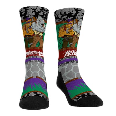  Teenage Mutant Ninja Turtles Rock Em Unisex Rocksteady & Bebop Showtime Crew Socks