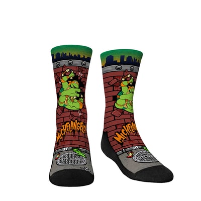  Teenage Mutant Ninja Turtles Rock Em Youth Michelangelo Breakout Crew Socks