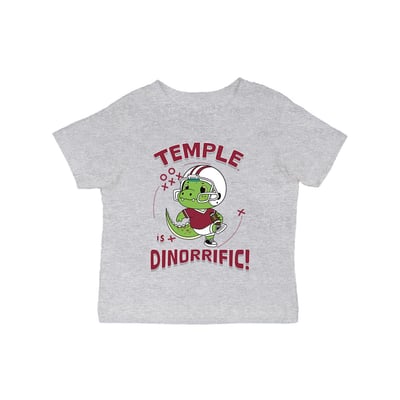 Temple Owls Vive La Fete Infant Dinorrific T-Shirt - Gray