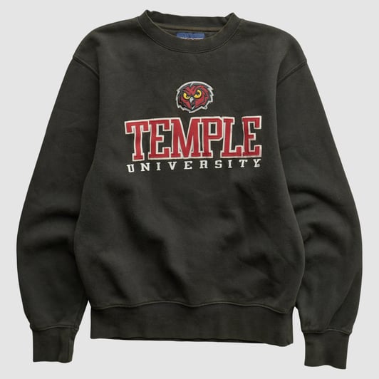 Temple Owls Jansport 2000s Pullover Sweatshirt - Black - S by Fanatics Real Vintage