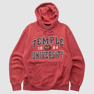 Temple Owls Jansport 2010s Hooded Pullover Sweatshirt - Red - S by Fanatics Real Vintage