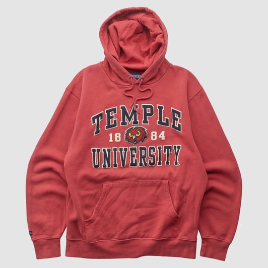 Temple Owls Jansport 2010s Hooded Pullover Sweatshirt - Red - S by Fanatics Real Vintage
