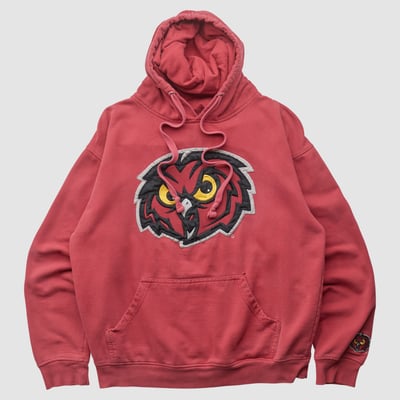 Temple Owls Old Varsity Brand 2010s Hooded Pullover Sweatshirt - Red - S by Fanatics Real Vintage