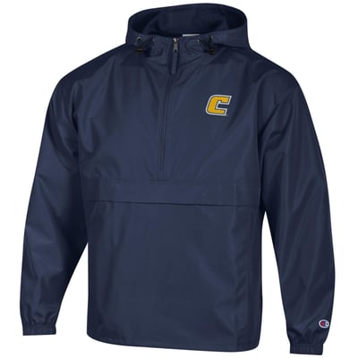 Tennessee Chattanooga Mocs Champion Packable Half-Zip Hooded Jacket - Navy
