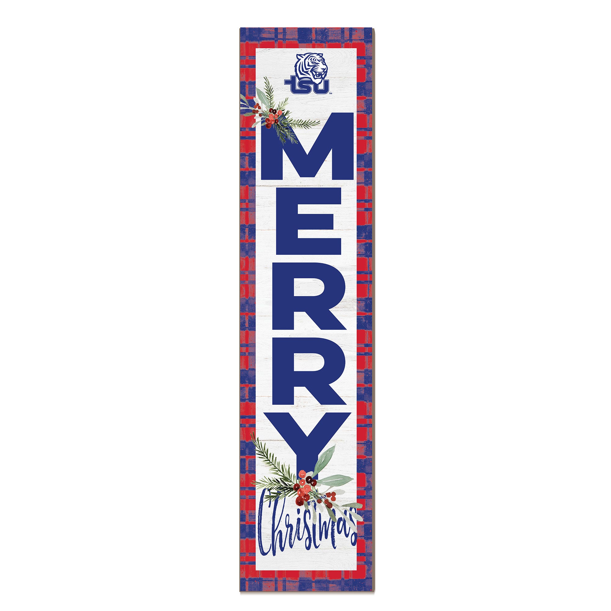 Tennessee State Tigers 12'' x 48'' Outdoor Merry Christmas Leaner