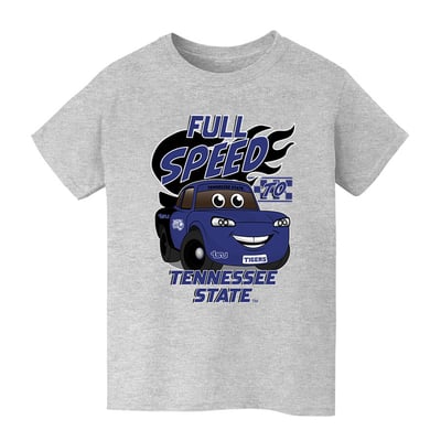  Tennessee State Tigers Vive La Fete Youth Full Speed T-Shirt - Gray
