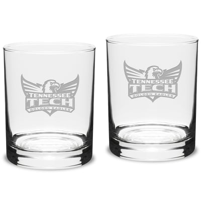 Tennessee Tech Golden Eagles 14oz. 2-Piece Classic Double Old-Fashioned Glass Set