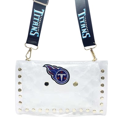  Tennessee Titans FABGATING by Cuce  Crystal Clear Envelope Crossbody Bag