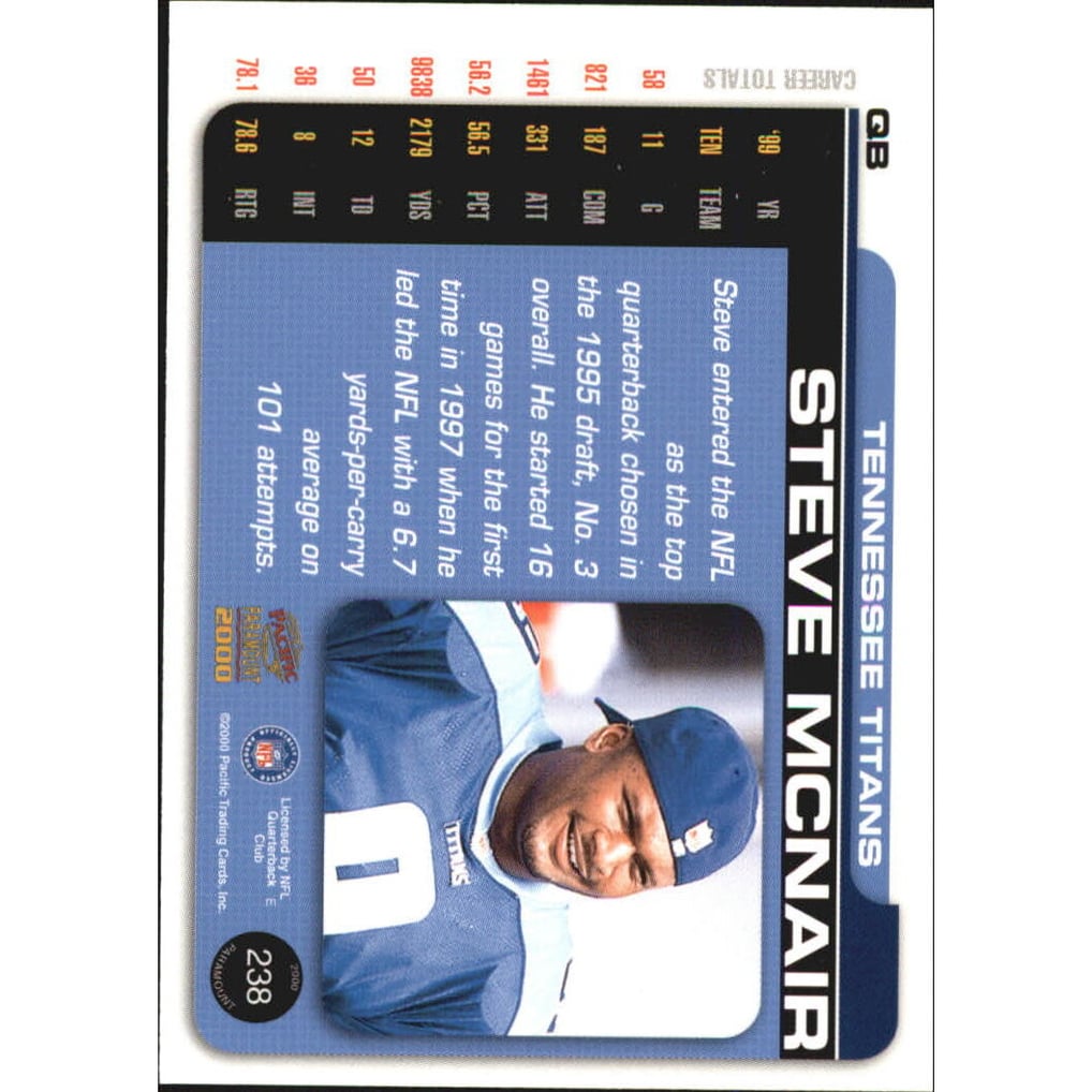 2000 Paramount Platinum Blue #238 Steve McNair