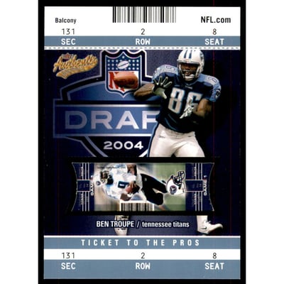 2004 Fleer Authentix Balcony Blue #101 Ben Troupe
