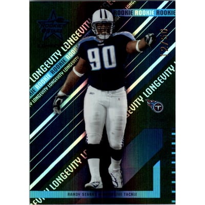 2004 Leaf Rookies and Stars Longevity Black #196 Randy Starks