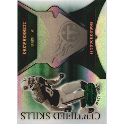 2005 Leaf Certified Materials Certified Skills Emerald #36 Drew Bennett