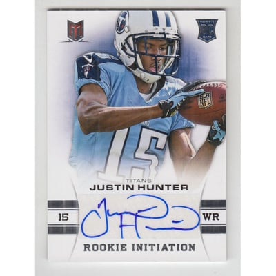 2013 Momentum Rookie Initiation Signatures #49 Justin Hunter/49