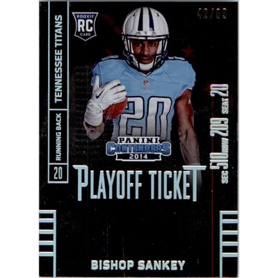 2014 Panini Contenders Playoff Ticket #234B Bishop Sankey AU/99