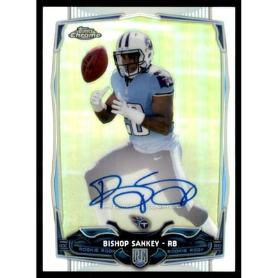 2014 Topps Chrome Mini Rookie Autographs Refractors #163B Bishop Sankey/75