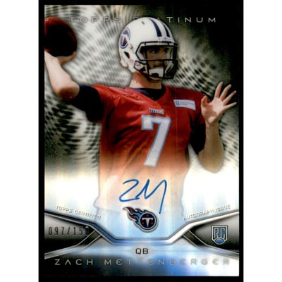 2014 Topps Platinum Autographs Black Refractors #4 Zach Mettenberger