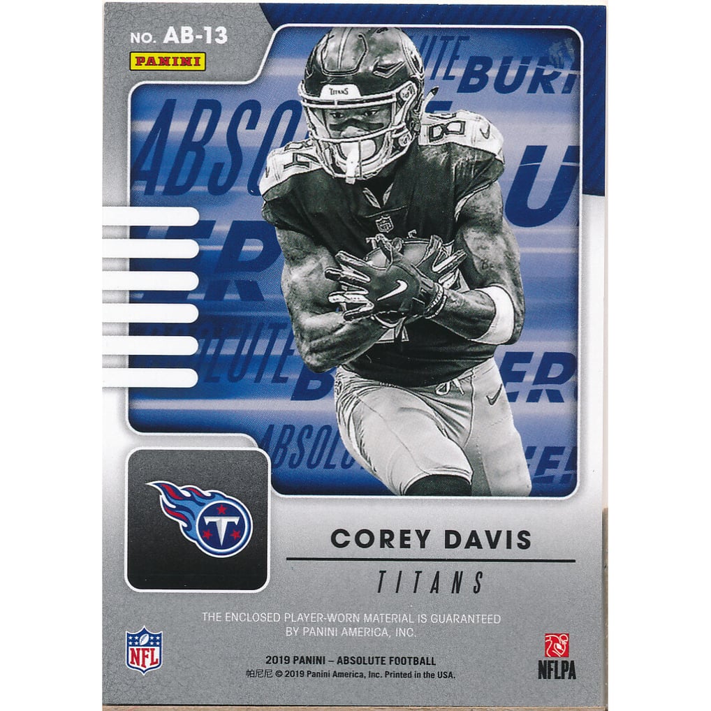 2019 Absolute Absolute Burners Jerseys #13 Corey Davis