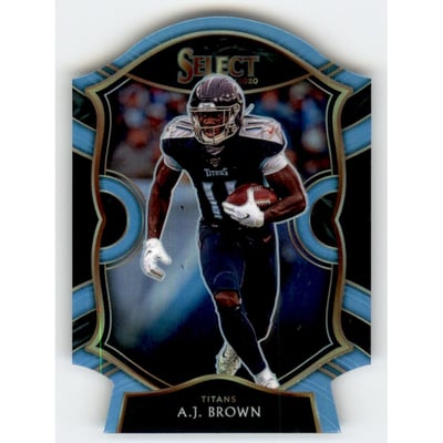 2020 Select Prizm Light Blue Die Cut #43 A.J. Brown