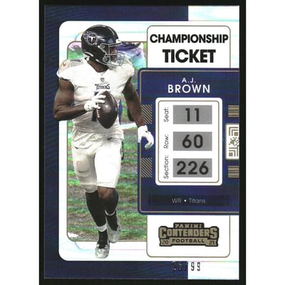 2021 Panini Contenders Championship Ticket #96 A.J. Brown