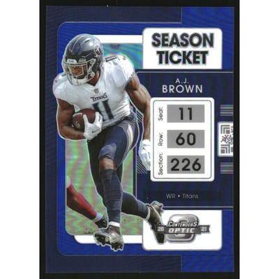 2021 Panini Contenders Optic Blue #23 A.J. Brown