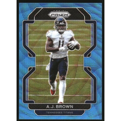 2021 Panini Prizm Prizms Blue Wave #1 A.J. Brown