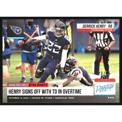 2021 Prestige Highlight Reel Xtra Points Platinum #6 Derrick Henry