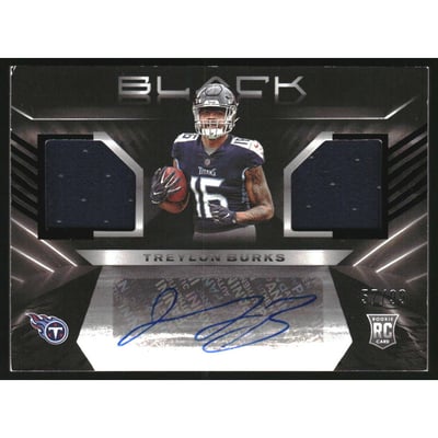 2022 Panini Black Rookie Signature Materials #15 Treylon Burks