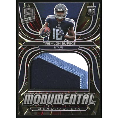2022 Panini Spectra Monumental Memorabilia Hyper #15 Treylon Burks